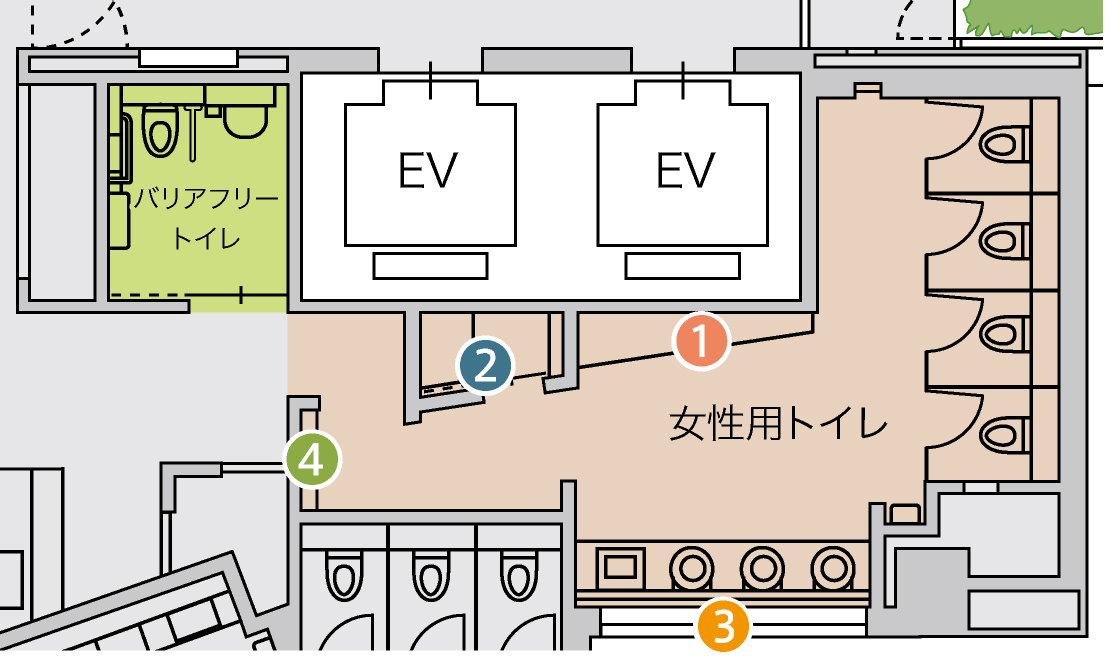 基準階女子トイレ図